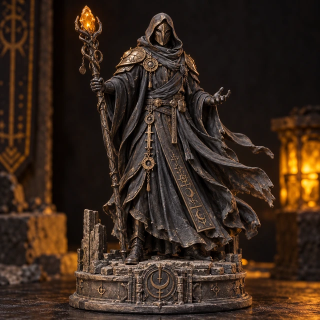 Figura colecionável ilustrativa: mago arcano