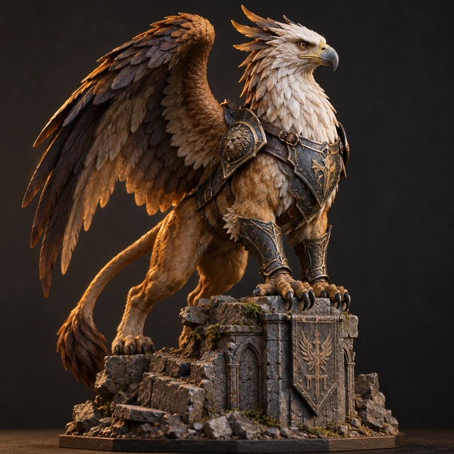 Figura colecionável ilustrativa: sentinela grifo